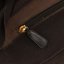 Salvatore Ferragamo Vala Tote Bag Canvas Brown Silver Auth gh1425-17