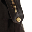 Salvatore Ferragamo Vala Tote Bag Canvas Brown Silver Auth gh1425-19