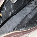 Salvatore Ferragamo Vala Tote Bag Canvas Brown Silver Auth gh1425-24