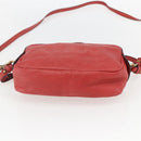 Chloe shadow Shoulder Bag Leather Gold Coral red Auth gh1428-5
