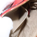 Chloe shadow Shoulder Bag Leather Gold Coral red Auth gh1428-21