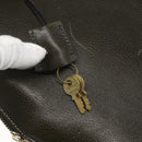 Salvatore Ferragamo Hand Bag Leather 2way Khaki Gold Auth gh1429-18