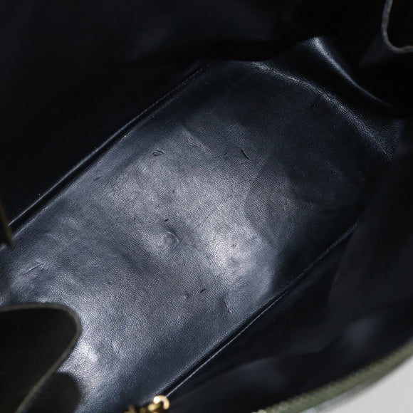 Salvatore Ferragamo Hand Bag Leather 2way Khaki Gold Auth gh1429