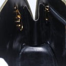 Salvatore Ferragamo Hand Bag Leather 2way Khaki Gold Auth gh1429-23