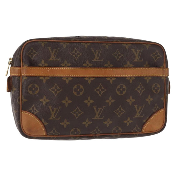 LOUIS VUITTON Monogram Compiegne 28 Clutch Bag M51845 LV Auth gh1433