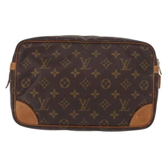LOUIS VUITTON Monogram Compiegne 28 Clutch Bag M51845 LV Auth gh1433