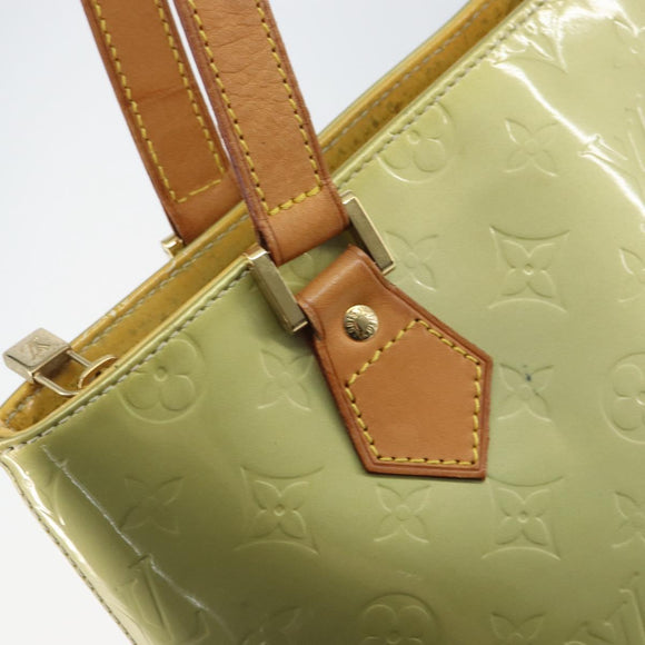 LOUIS VUITTON Monogram Vernis Houston Hand Bag Gris M91053 LV Auth gh1434