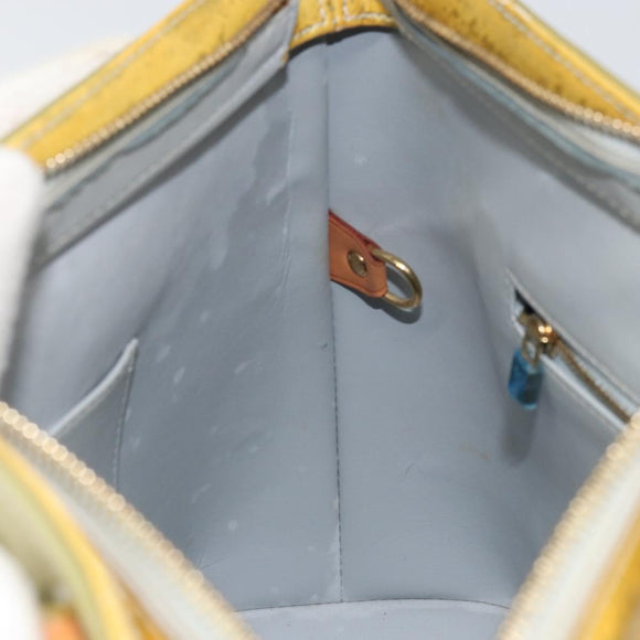 LOUIS VUITTON Monogram Vernis Houston Hand Bag Gris M91053 LV Auth gh1434