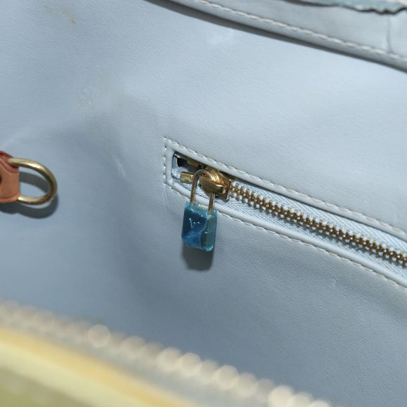 LOUIS VUITTON Monogram Vernis Houston Hand Bag Gris M91053 LV Auth gh1434