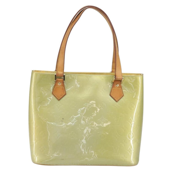 LOUIS VUITTON Monogram Vernis Houston Hand Bag Gris M91053 LV Auth gh1434