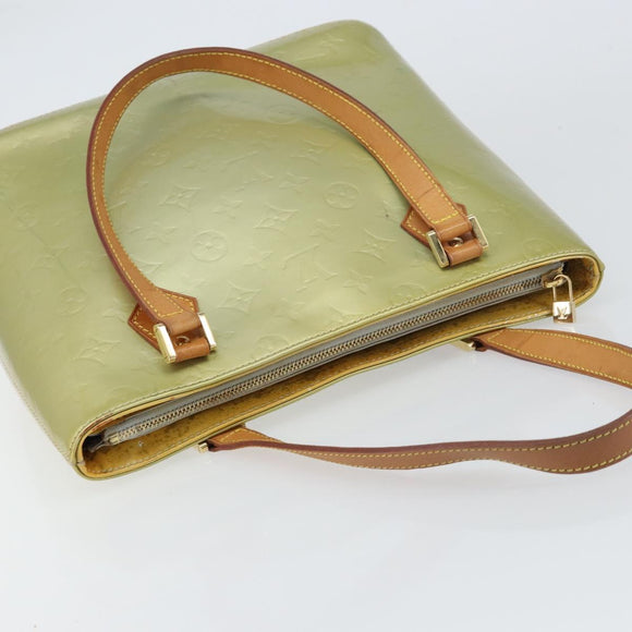 LOUIS VUITTON Monogram Vernis Houston Hand Bag Gris M91053 LV Auth gh1434