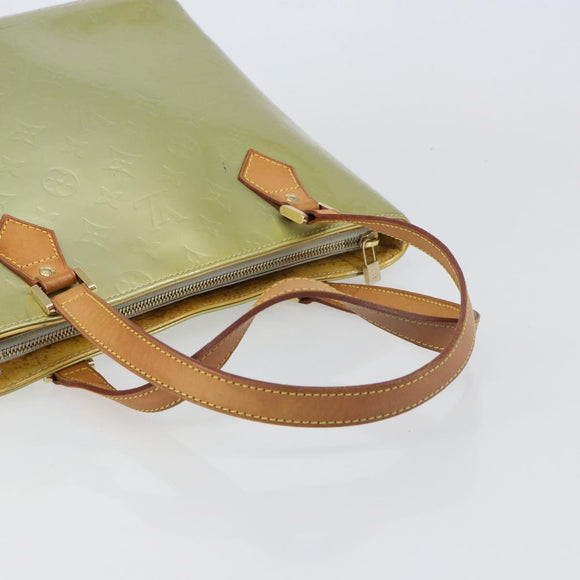 LOUIS VUITTON Monogram Vernis Houston Hand Bag Gris M91053 LV Auth gh1434