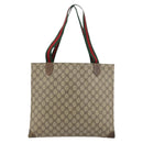 GUCCI GG Supreme Web Sherry Line Tote Bag PVC Beige 002 63 0048 Auth gh1436-2