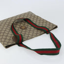 GUCCI GG Supreme Web Sherry Line Tote Bag PVC Beige 002 63 0048 Auth gh1436-6