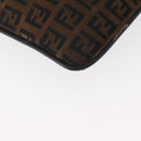 FENDI Zucchino Canvas Shoulder Bag Brown Auth gh1439-16