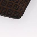 FENDI Zucchino Canvas Shoulder Bag Brown Auth gh1439-17