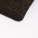 FENDI Zucchino Canvas Shoulder Bag Brown Auth gh1439-19