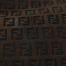 FENDI Zucchino Canvas Shoulder Bag Brown Auth gh1439-3
