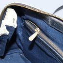 MCM Logogram Vicetos Hand Bag PVC 2way White Gold Auth gh1440-22