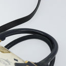 MCM Logogram Vicetos Hand Bag PVC 2way White Gold Auth gh1440-8