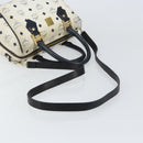 MCM Logogram Vicetos Hand Bag PVC 2way White Gold Auth gh1440-9
