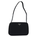 PRADA Chain Shoulder Bag cotton Black Auth gh1441-1