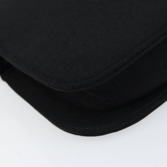 PRADA Chain Shoulder Bag cotton Black Auth gh1441