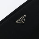 PRADA Chain Shoulder Bag cotton Black Auth gh1441-18