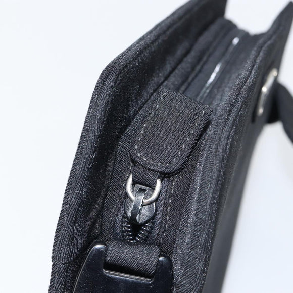 PRADA Chain Shoulder Bag cotton Black Auth gh1441