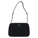 PRADA Chain Shoulder Bag cotton Black Auth gh1441-13