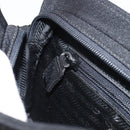 PRADA Chain Shoulder Bag cotton Black Auth gh1441-23