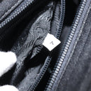 PRADA Chain Shoulder Bag cotton Black Auth gh1441-10