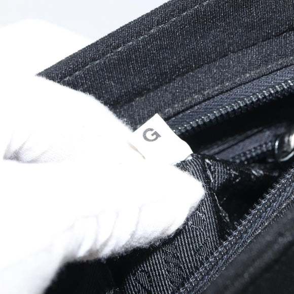 PRADA Chain Shoulder Bag cotton Black Auth gh1441