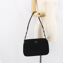 PRADA Chain Shoulder Bag cotton Black Auth gh1441-25