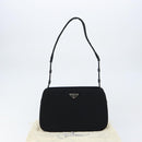 PRADA Chain Shoulder Bag cotton Black Auth gh1441-12