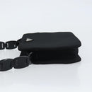 PRADA Chain Shoulder Bag cotton Black Auth gh1441-4