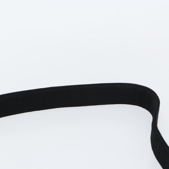 PRADA Chain Shoulder Bag cotton Black Auth gh1441