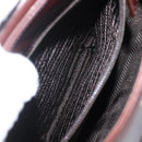 PRADA Shoulder Bag Leather Brown Gold Auth gh1442-21