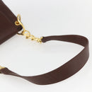 PRADA Shoulder Bag Leather Brown Gold Auth gh1442-7