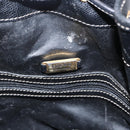 LOEWE Anagram Shoulder Bag Leather Black Gold Auth gh1443-10