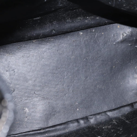 LOEWE Anagram Shoulder Bag Leather Black Gold Auth gh1443