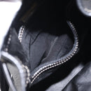 LOEWE Anagram Shoulder Bag Leather Black Gold Auth gh1443-12