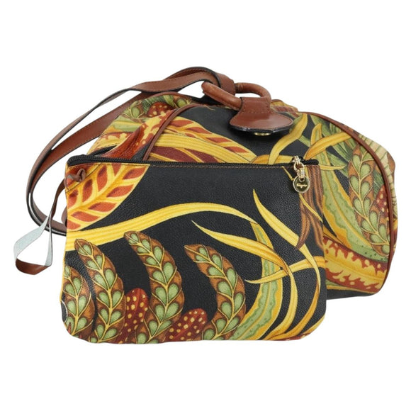 Salvatore Ferragamo Botanical Pattern Shoulder Bag PVC Multicolor Auth gh1445