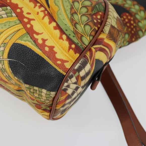 Salvatore Ferragamo Botanical Pattern Shoulder Bag PVC Multicolor Auth gh1445