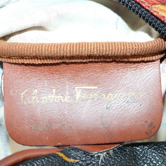 Salvatore Ferragamo Botanical Pattern Shoulder Bag PVC Multicolor Auth gh1445