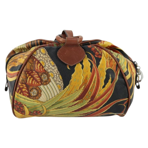 Salvatore Ferragamo Botanical Pattern Shoulder Bag PVC Multicolor Auth gh1445