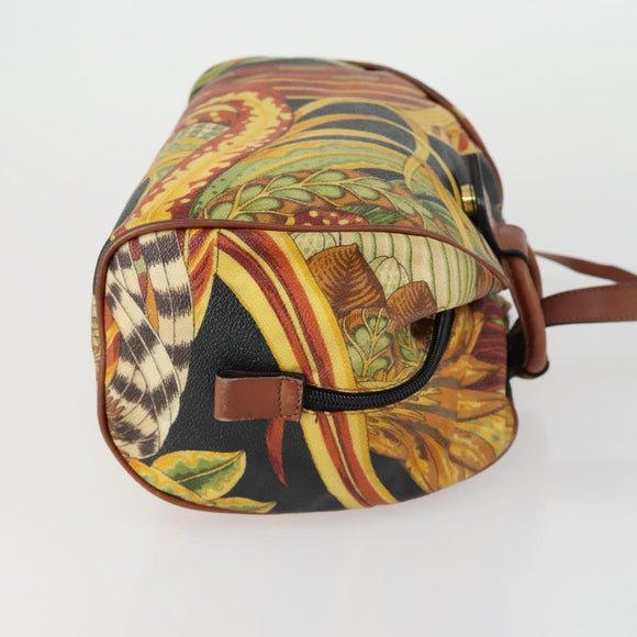 Salvatore Ferragamo Botanical Pattern Shoulder Bag PVC Multicolor Auth gh1445