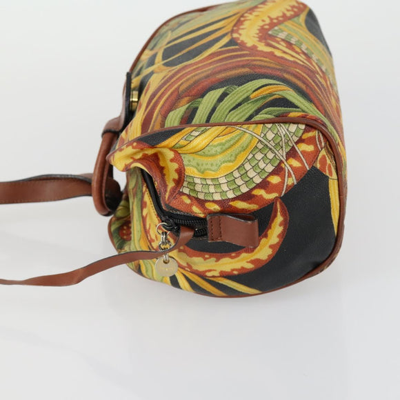 Salvatore Ferragamo Botanical Pattern Shoulder Bag PVC Multicolor Auth gh1445