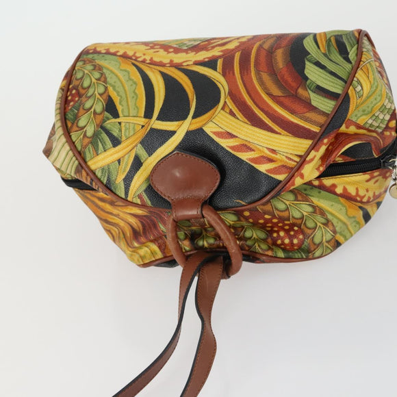 Salvatore Ferragamo Botanical Pattern Shoulder Bag PVC Multicolor Auth gh1445