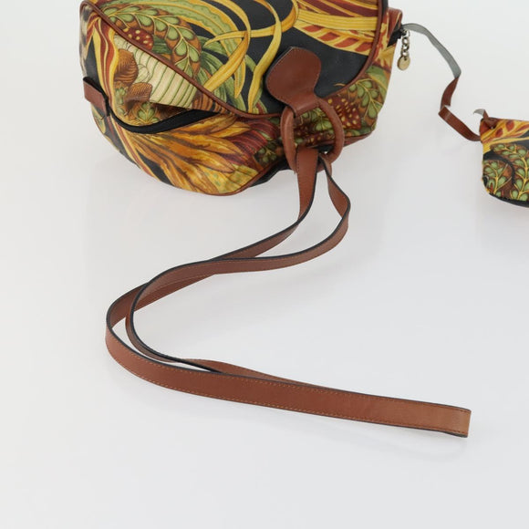 Salvatore Ferragamo Botanical Pattern Shoulder Bag PVC Multicolor Auth gh1445